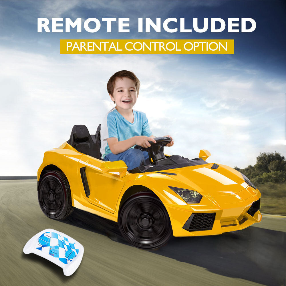 Lamborghini Huracan Performante Spyder Licensed R/C Ride on Car- 12V7AH*1 battery- 550#(45W)*2 motors | سيارة كهربائية للأطفال بترخيص لامبورغيني هوراكان بيرفورمانتي سبايدر وتعمل بالتحكم عن بعد - بطارية 12 فولت 7 أمبير ×1 - محركات 550# (45 واط) ×2