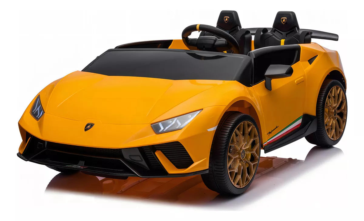 Lamborghini Huracan Performante Spyder Licensed R/C Ride on Car- 12V7AH*1 battery- 550#(45W)*2 motors | سيارة كهربائية للأطفال بترخيص لامبورغيني هوراكان بيرفورمانتي سبايدر وتعمل بالتحكم عن بعد - بطارية 12 فولت 7 أمبير ×1 - محركات 550# (45 واط) ×2