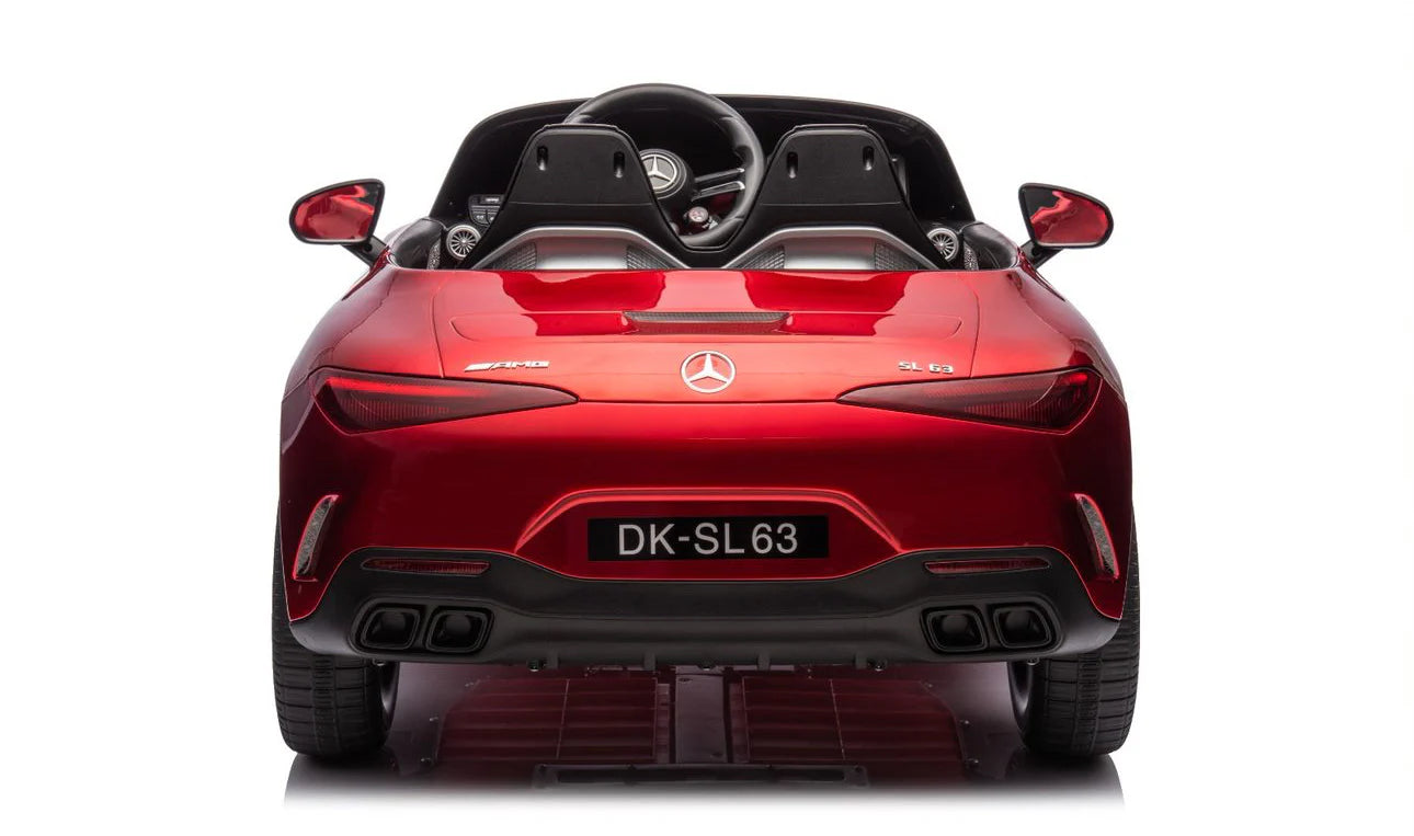 DK-SL63 Mercedes Benz SL63 R/C Ride on Car- 12V14AH*1 battery 35W*4 motors 2.4G RC | دي كيه - إس إل63 مرسيدس بنز SL63 سيارة كهربائية للأطفال تعمل بالتحكم عن بعد - بطارية 12 فولت 14 أمبير ×1، محركات 35 واط ×4، جهاز تحكم عن بعد بتردد 2.4 جيجاهرتز.