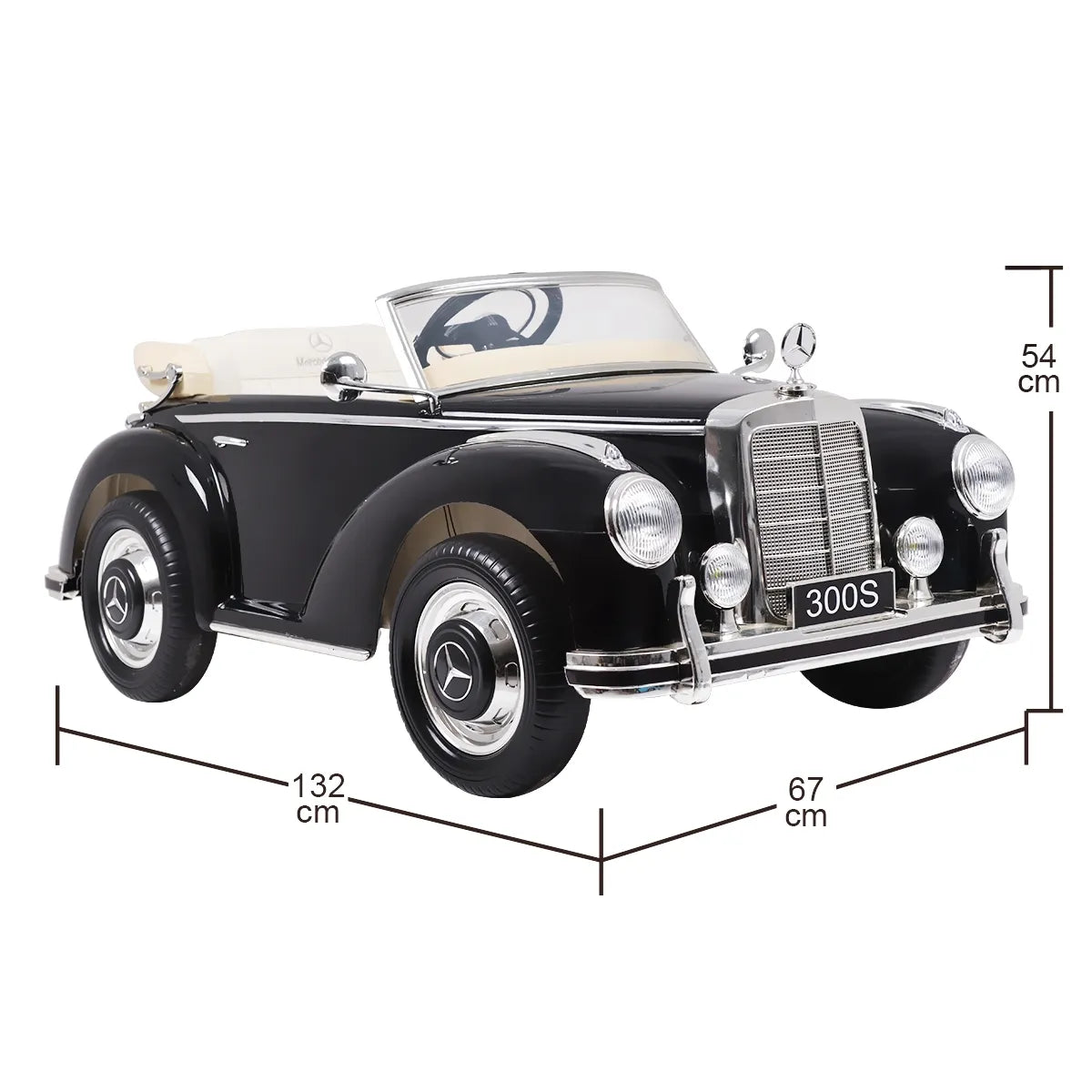 Mercedes Benz 300S Licensed R/C Ride on Car -12V7AH*1battery- 35W*2 motors | سيارة مرسيدس بنز 300S كهربائية مرخّصة – تحكم عن بُعد 2.4 جيجا هرتز – بطارية 12 فولت 7 أمبير – محركان بقدرة 35 واط