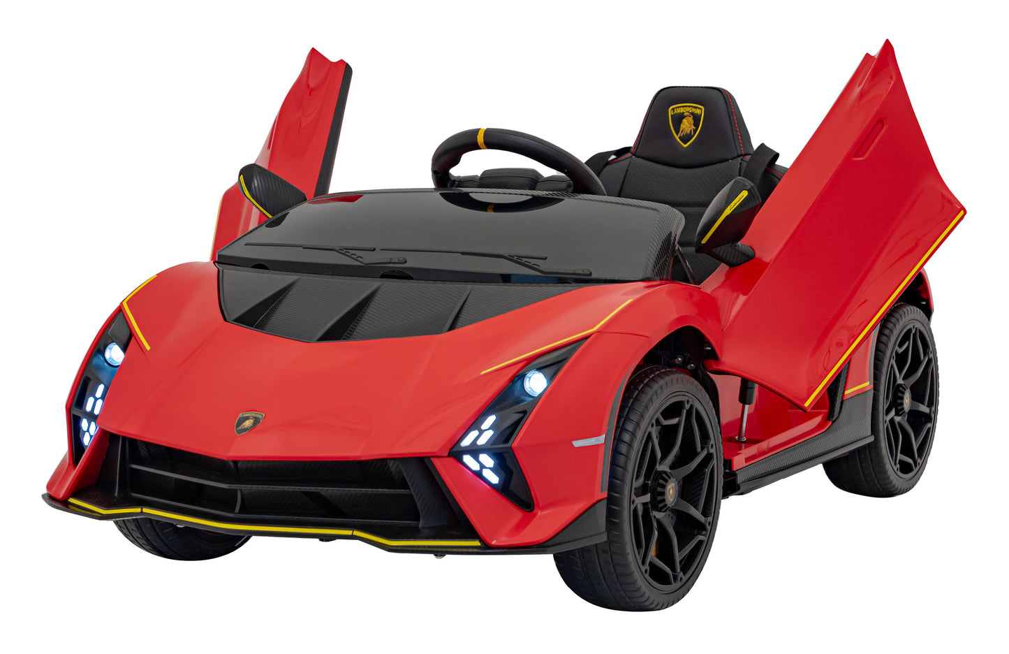 Lamborghini Autentica Licensed R/C Ride on Car- 12V7AH*1 battery- 390#*4 motors | سيارة لامبورغيني أوثينتيكا الكهربائية للأطفال – تعمل بالتحكم عن بُعد – بطارية 12V7AH×1 – مزوّدة بـ 4 محركات 390#