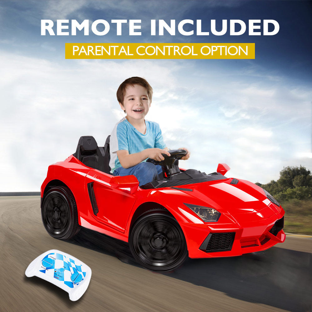 Lamborghini Autentica Licensed R/C Ride on Car- 12V7AH*1 battery- 390#*4 motors | سيارة لامبورغيني أوثينتيكا الكهربائية للأطفال – تعمل بالتحكم عن بُعد – بطارية 12V7AH×1 – مزوّدة بـ 4 محركات 390#