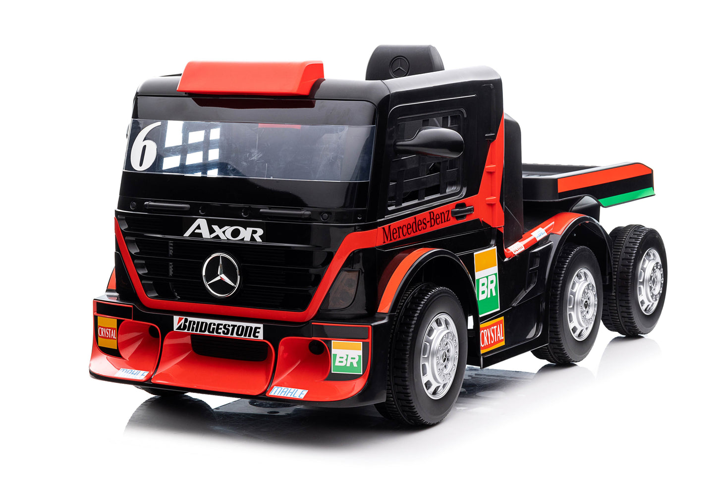 Mercedes Benz Axor Licensed Truck R/C Ride on Car-12V7AH*1battery- 550#(12000)*2 motors | شاحنة مرسيدس بنز Axor كهربائية مرخصة – قيادة بالتحكم عن بُعد – بطارية 12 فولت 7 أمبير – محركان قويان 550# (12000)