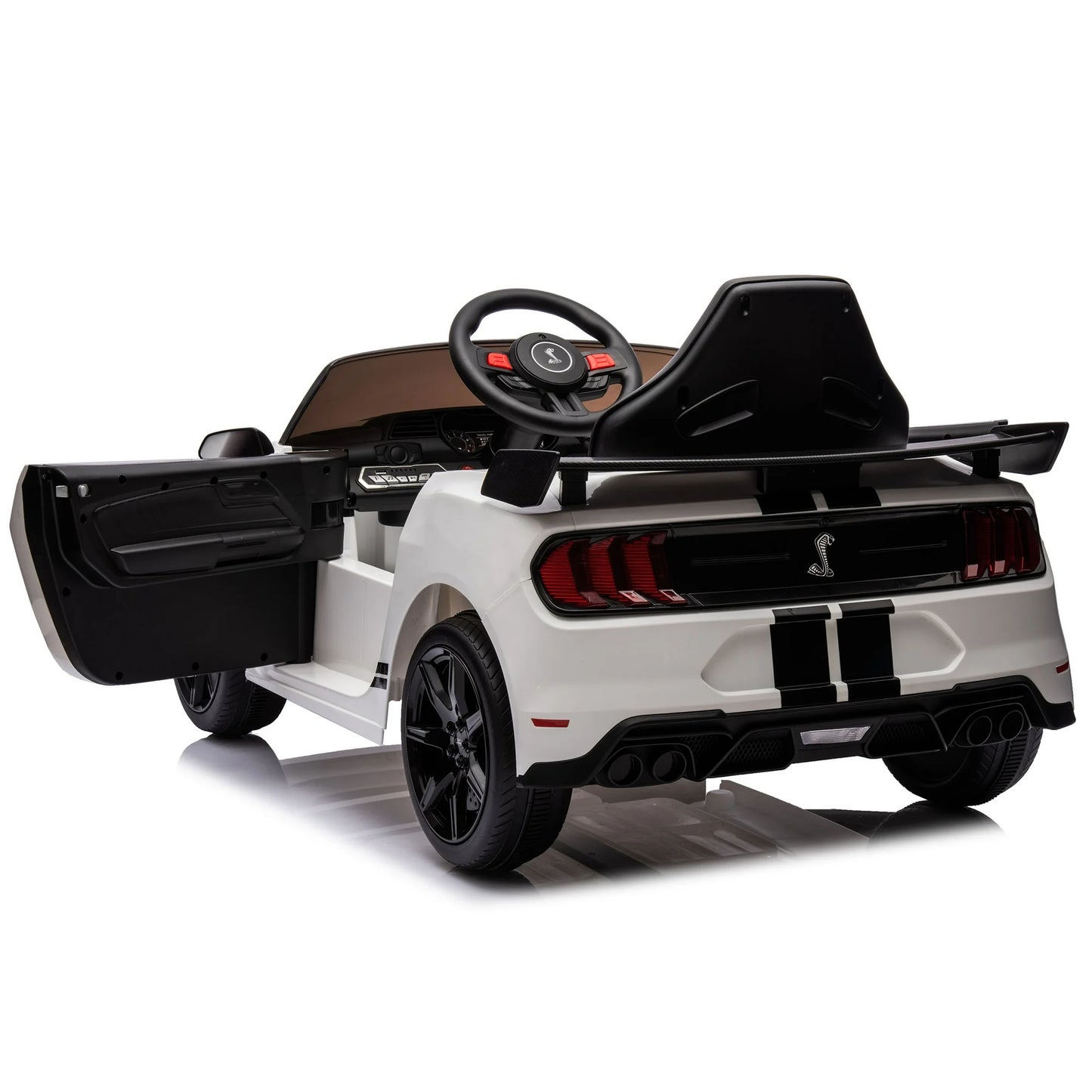 Ford Mustang Shelby GT500 Licensed R/C Ride on Car- 12V7AH*1battery- 550#*2 motors | سيارة فورد موستانج شيلبي GT500 كهربائية مرخصة – تحكم عن بُعد 2.4 جيجا هرتز – بطارية 12 فولت 7 أمبير – محركان 550#