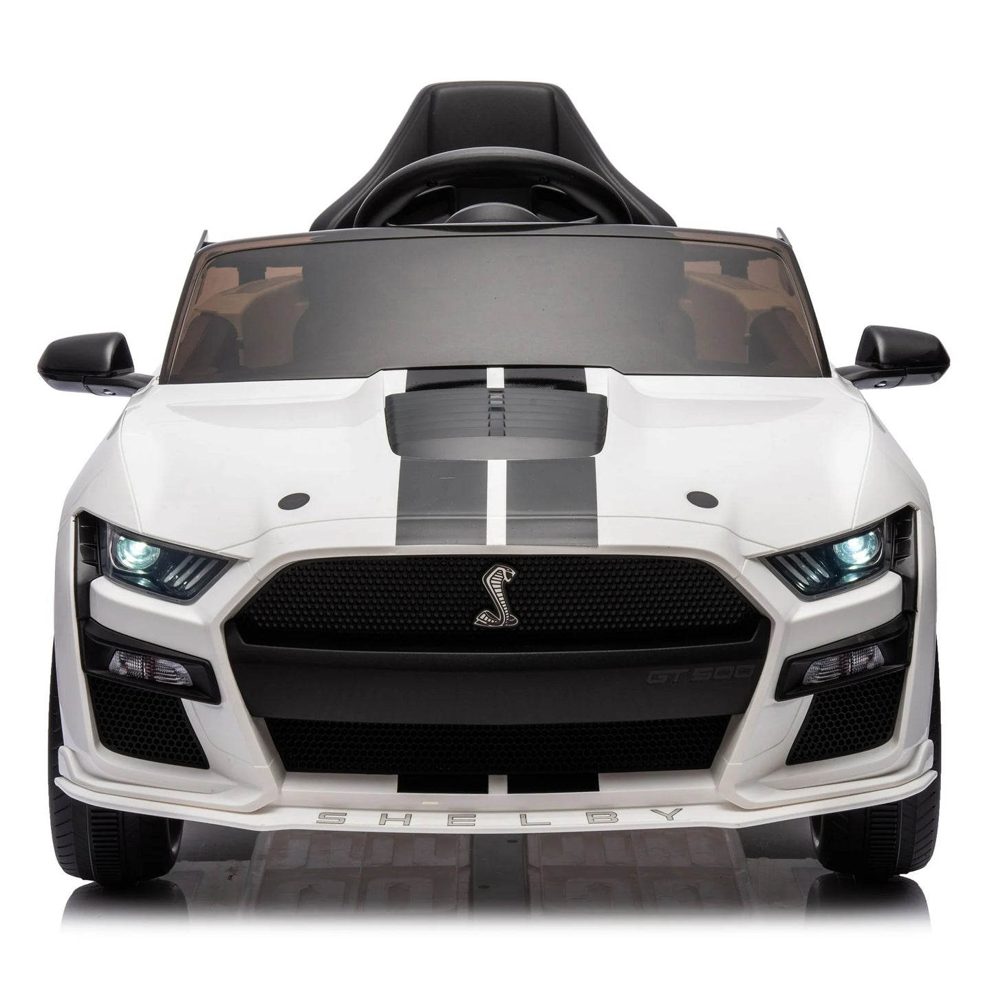 Ford Mustang Shelby GT500 Licensed R/C Ride on Car- 12V7AH*1battery- 550#*2 motors | سيارة فورد موستانج شيلبي GT500 كهربائية مرخصة – تحكم عن بُعد 2.4 جيجا هرتز – بطارية 12 فولت 7 أمبير – محركان 550#