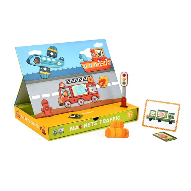 Mideer - Magnetic Traffic Game - age +3 | ميدير - لعبة حركة المرور المغناطيسية - العمر +3