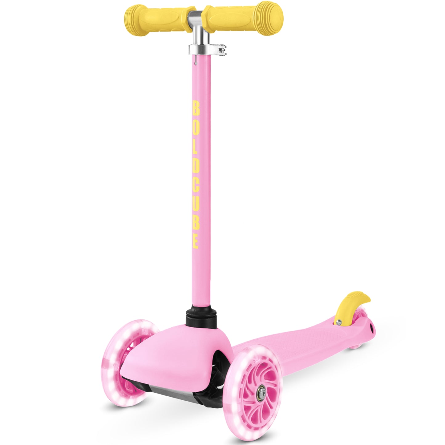 Bold Cube - Three Wheel Scooter Teeny - Pink - Age 3-6 | بولدكيوب - سكوتر صغير - ثلاث عجلات - وردي - العمر 3-6
