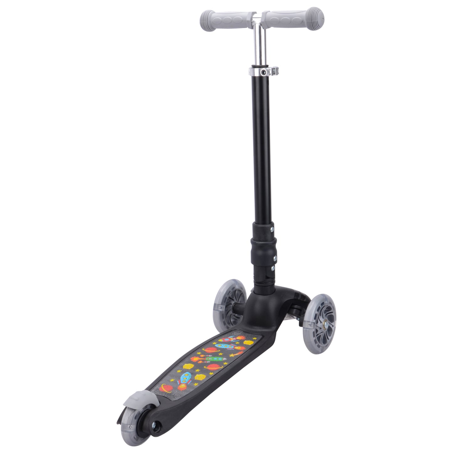 Bold Cube - Three Wheel Scooter Teeny - Rocket Black - Age 3-8 | بولدكيوب - سكوتر صغير - ثلاث عجلات - فضاء أسود - العمر 3-8