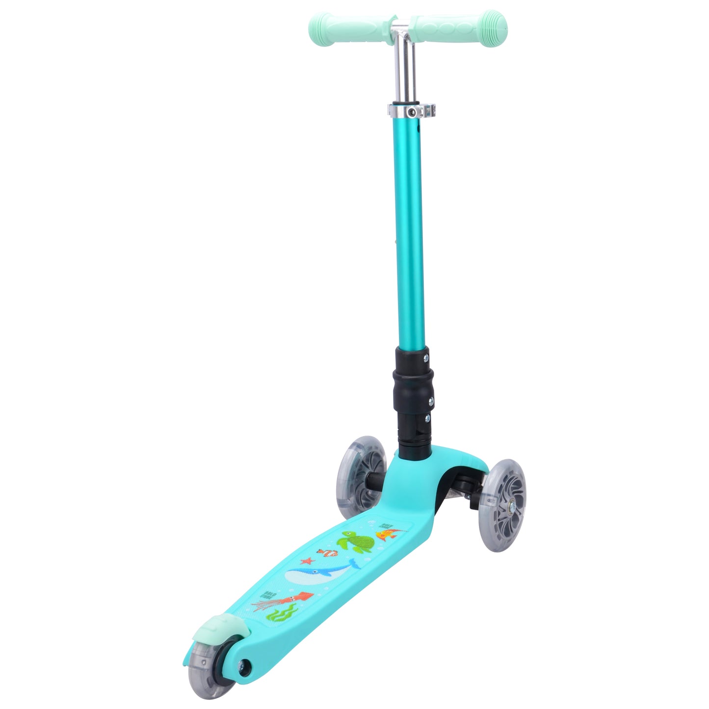 Bold Cube - Three Wheel Scooter Teeny - Ocean Aqua - Age 3-8 | بولدكيوب - سكوتر صغير - ثلاث عجلات - محيط أزرق - العمر 3-8
