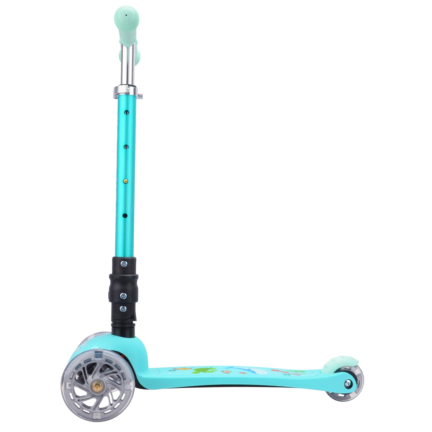 Bold Cube - Three Wheel Scooter Teeny - Ocean Aqua - Age 3-8 | بولدكيوب - سكوتر صغير - ثلاث عجلات - محيط أزرق - العمر 3-8