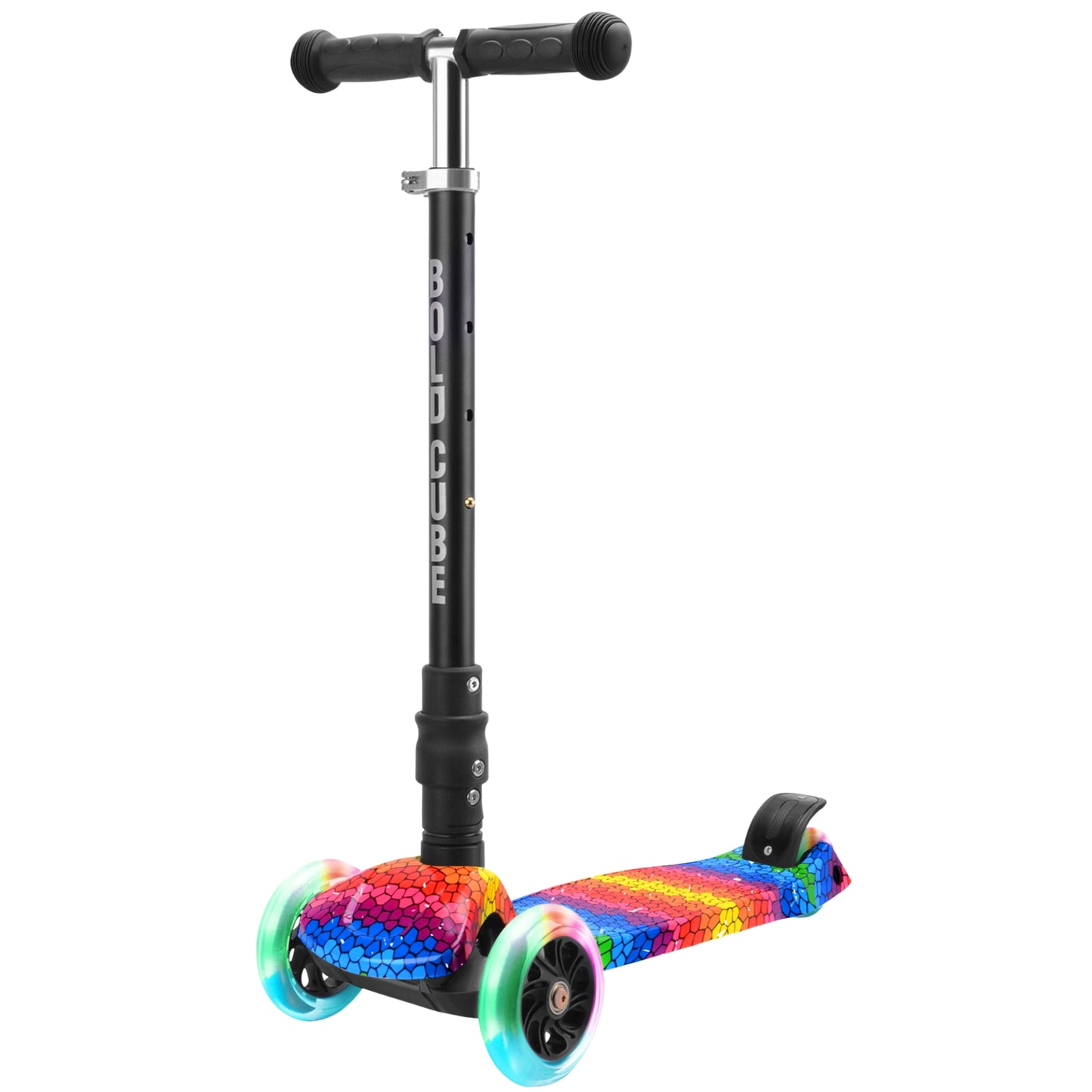 Boldcube - Big 3 Wheel Scooter - Crystal Rubix - Age 5-10 | بولدكيوب - سكوتر كبير - كريستال روبيكس - العمر 5-10