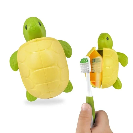 Toothbrush Cover Flp Fun Animal / Turtle غطاء فرشاة أسنان للأطفال بشكل سلحفاة لطيفة ومرحة
