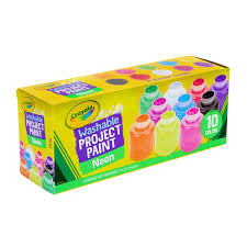 Crayola 10 WASHABLE PAINT BOTTLES 59ML