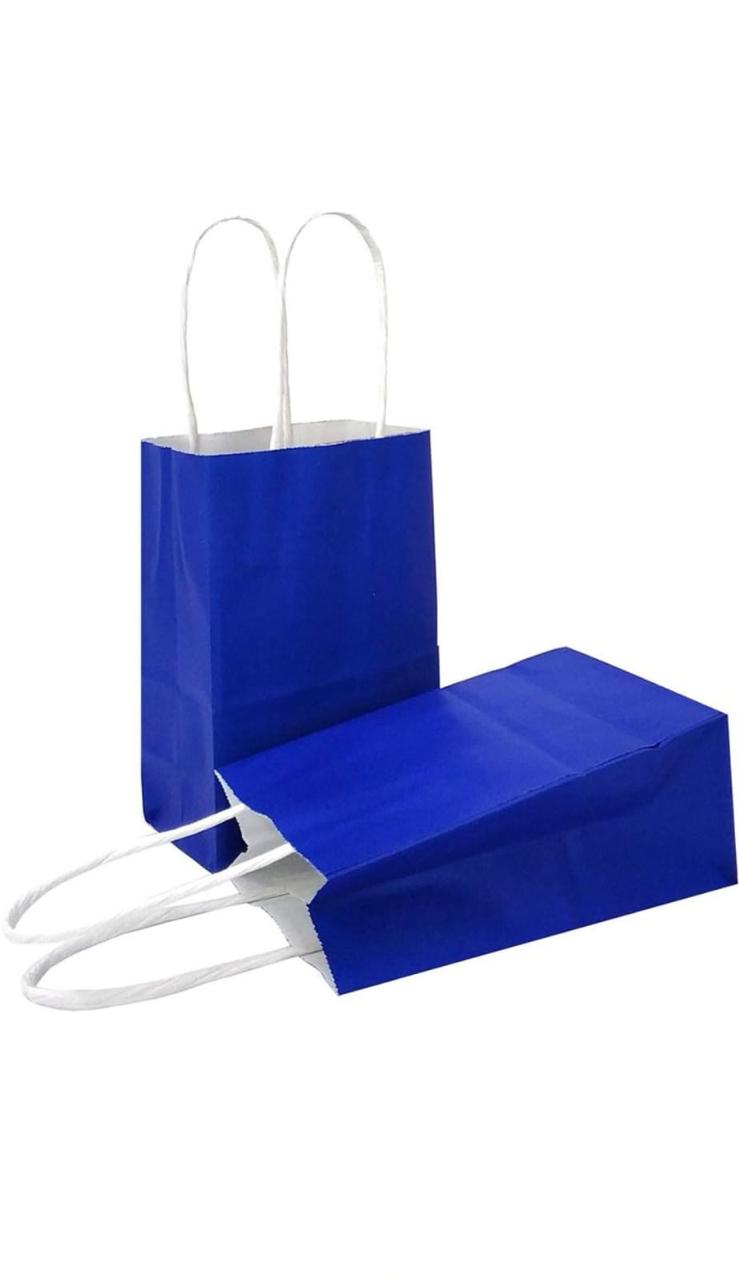 Navy Blue Party Bags – 4 PCS, 21×15 cm Gift Bags for Birthdays & Events, Durable & Stylish Treat Bags أكياس حفلات نيلي – 4 قطع، قياس 21×15 سم، أكياس هدايا للحفلات والمناسبات، متينة وأنيقة