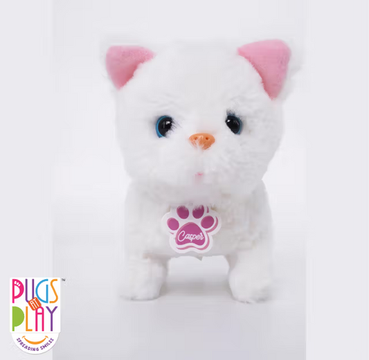 PUGS AT PLAY WALKING CASPER 6.5in - لعبة القطة كاسبير المحشوة المتحركة