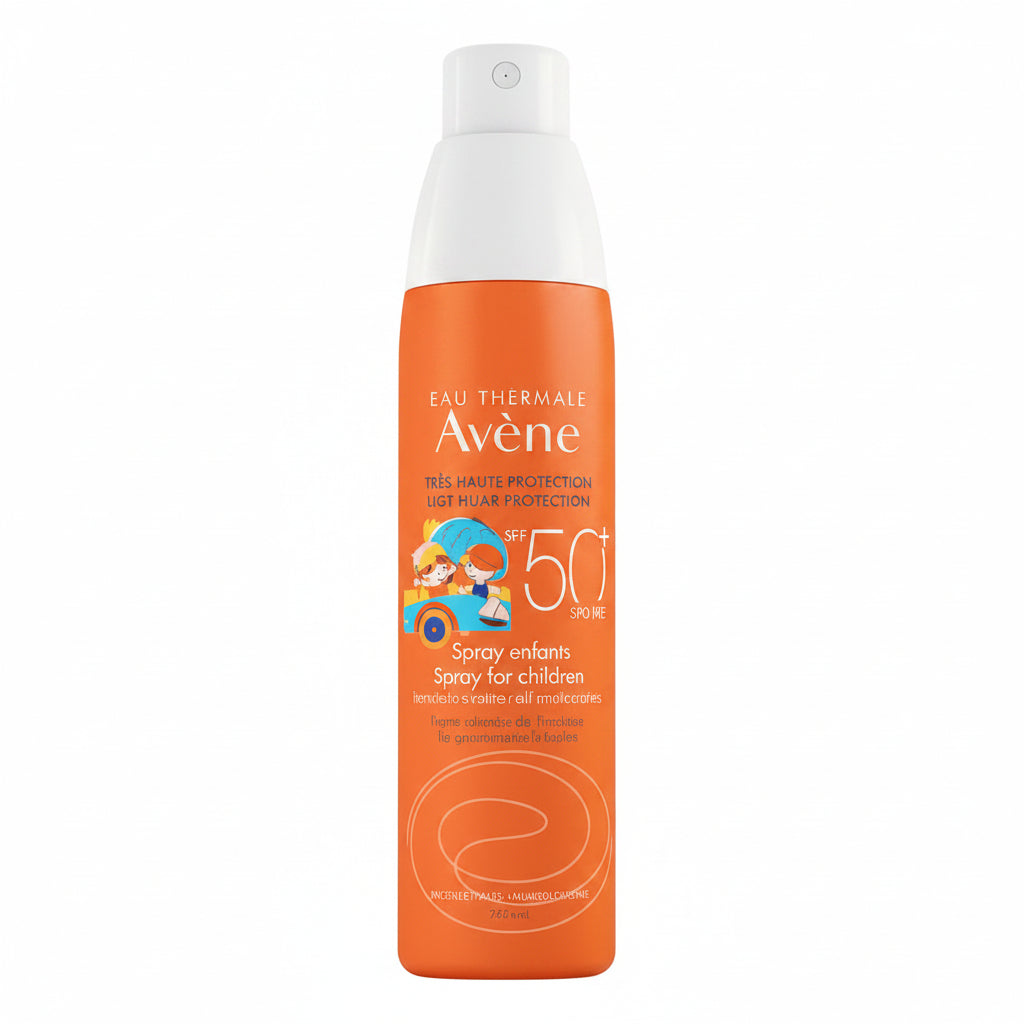 بخاخ أفين واقي شمس للأطفال حماية عالية جداً للبشرة الحساسة – SPF عالي للاستخدام اليومي Avène Sun Spray for Children Very High Protection for Sensitive Skin – High SPF Sunscreen Spray