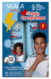 مجموعة شامبو وبلسم سكالـا إكسبيرت #MaisCrespinhos للشعر المجعد للأطفال – ترطيب وتعريف التموجات Skala Expert #MaisCrespinhos Shampoo and Conditioner Set – Moisturizing & Curl Definition for Curly Hair