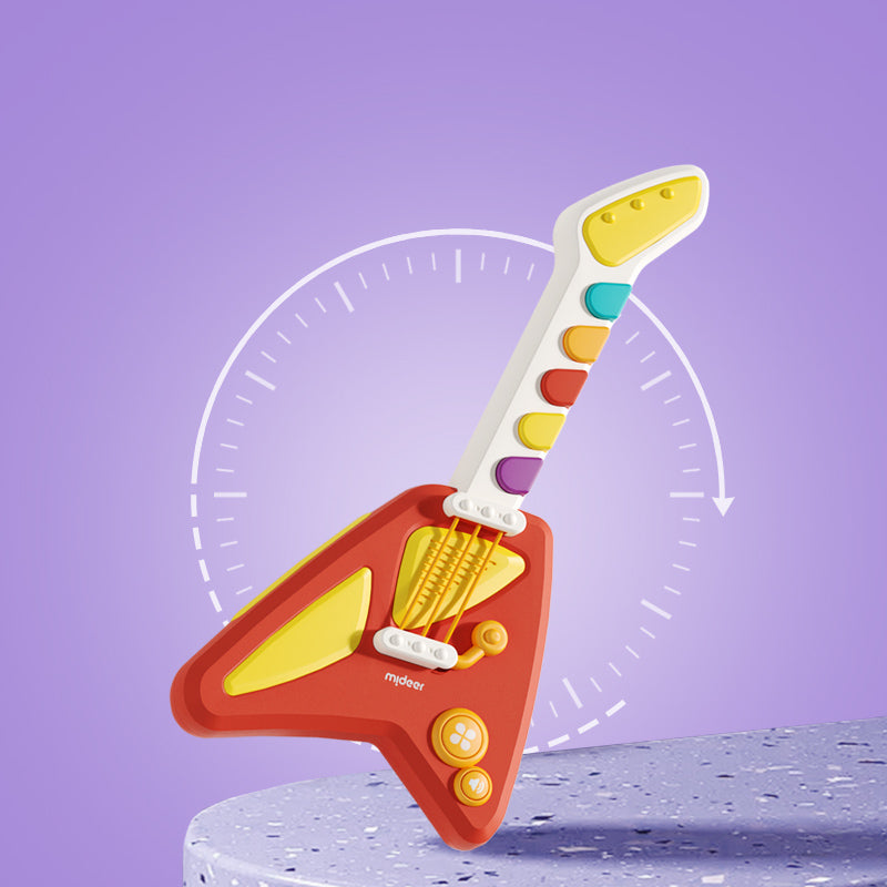 Mideer - 4 In 1 Electronic Guitar Toy - Age 18+ Months | ميدير - لعبة الجيتار الإلكتروني - 4 في 1 - العمر +18 شهر