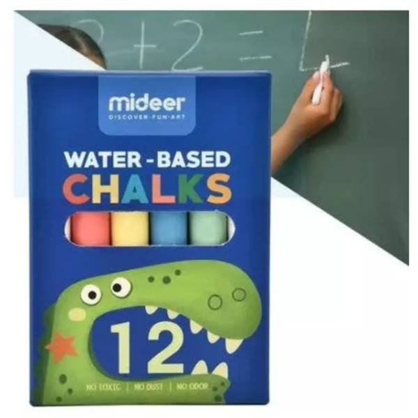 Mideer Multifunctional Palm Oil Chalk - Dinosaur - Age 4+ | ميدير - طباشير زيتية متعددة الاستخدامات - ديناصور - العمر 4+