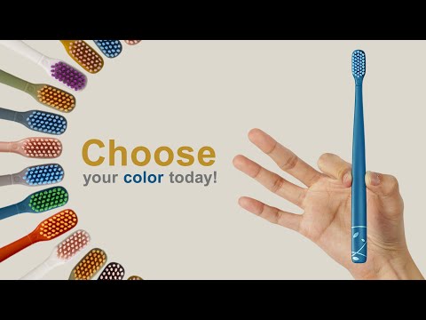 Toothbrush Flp Twigo Adults / Charcoal Brown & Pepper White فرشاة أسنان للبالغين Flipper Twigo – بني فحمي وأبيض فلفلي
