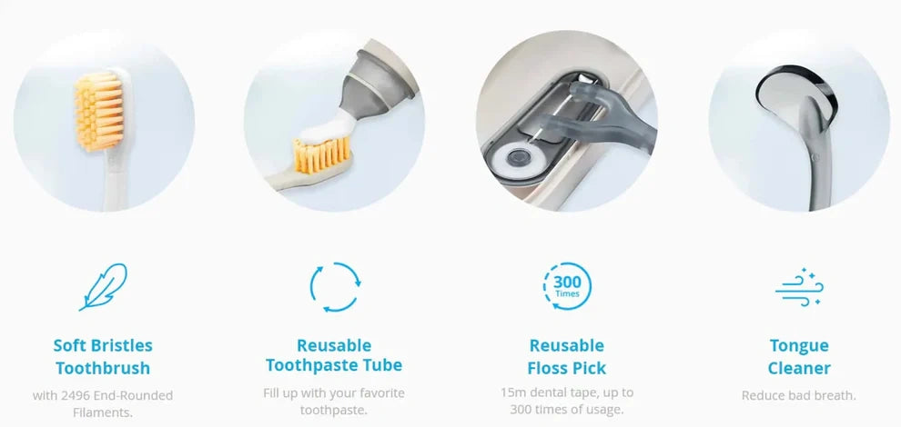 Oral Care Kit Flp Mono / Garage Navyطقم العناية بالاسنان