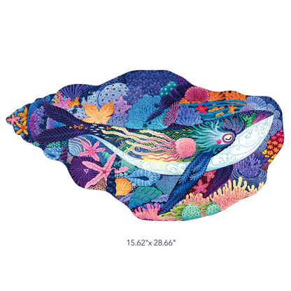 Mideer - Large Animal Puzzle - The Sea In A Seashell puzzle - 280 pieces - Age 6+ | ميدير - بازل الحيوانات الكبيرة - بازل البحر في صدفة - 280 قطعة - العمر 6+