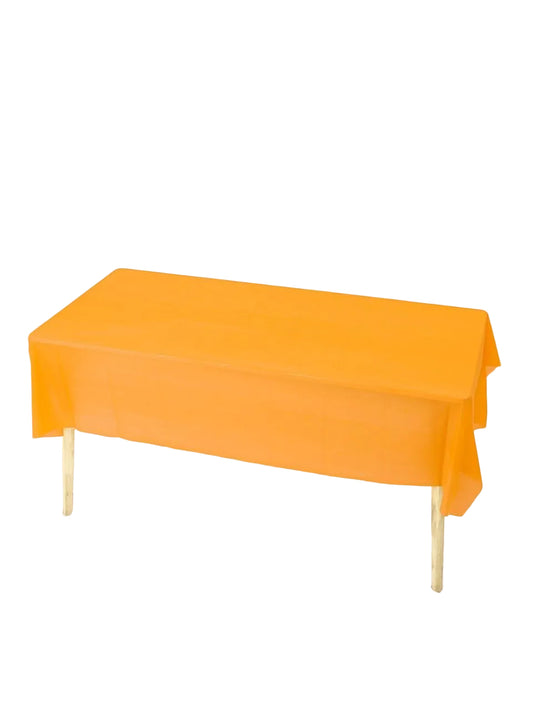 Foil Table Cover – 1 PCS, orange , 137×183 cm Metallic Disposable Tablecloth, Waterproof Party Table Decoration مفرش طاولة فويل – قطعة واحدة،برتقالي ، قياس 137×183 سم، غطاء طاولة معدني مقاوم للماء للحفلات