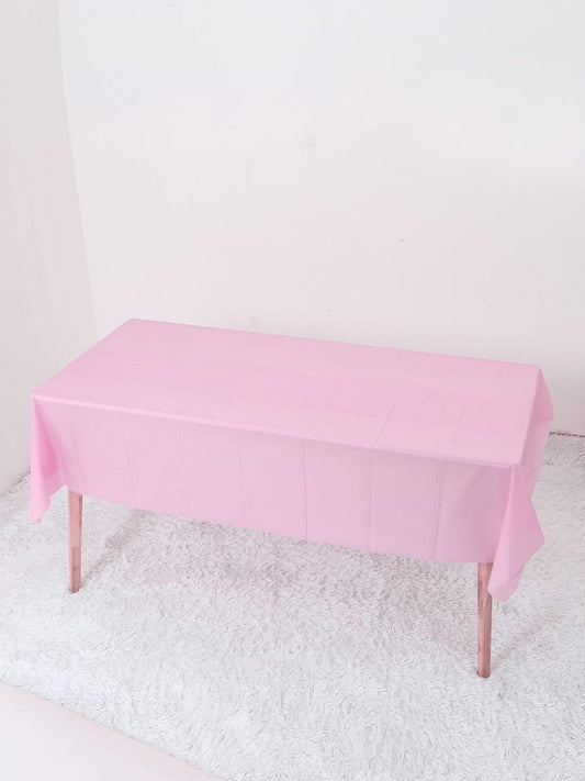 Foil Table Cover – 1 PCS, pink , 137×183 cm Metallic Disposable Tablecloth, Waterproof Party Table Decoration مفرش طاولة فويل – قطعة واحدة، زهري ، قياس 137×183 سم، غطاء طاولة معدني مقاوم للماء للحفلات