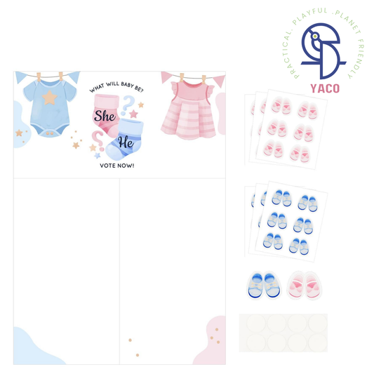 Gender Reveal Voting Poster -Shoes