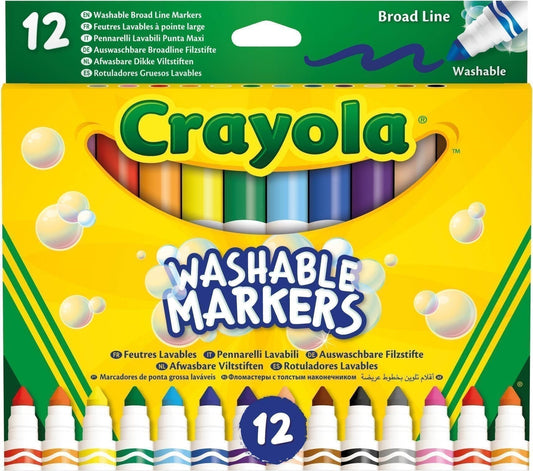 12 Washable Markers Broadline