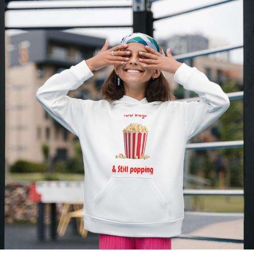 100 Days Hoodie -Popcorn