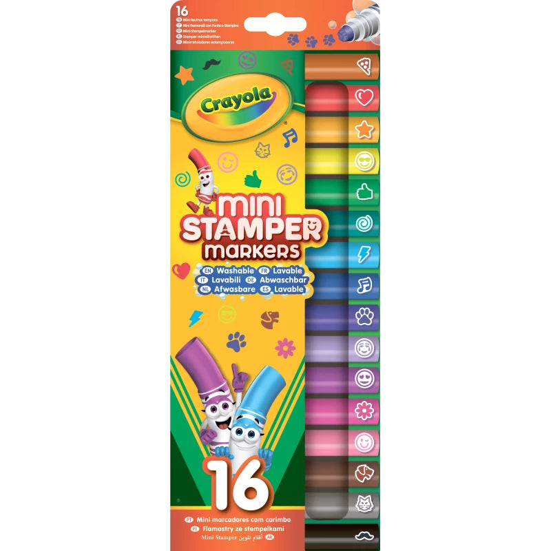 Crayola 16 MINI WASHABLE STAMPERS MARKERS