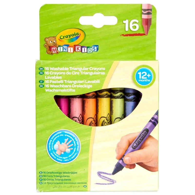 CRAYOLA 16 MK WASHABLE TRIANGULAR CRAYONS