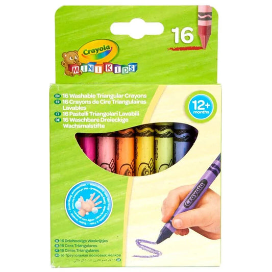 CRAYOLA 16 MK WASHABLE TRIANGULAR CRAYONS