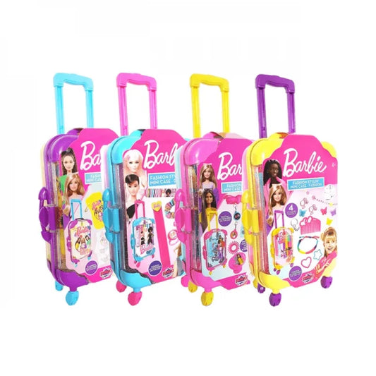 Barbie Mini Styling Case Fashion Design Set Assorted : Includes 10+ Accessories, Customizable Styles, Portable Case for On the Go Fun, Perfect Gift for Girls Ages 3+ Enhances Creativity