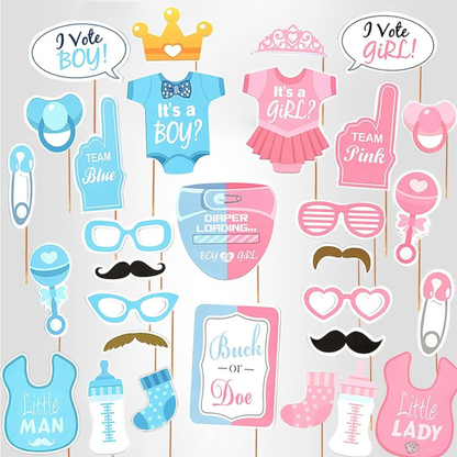 Photo Booth Props- Gender Reveal