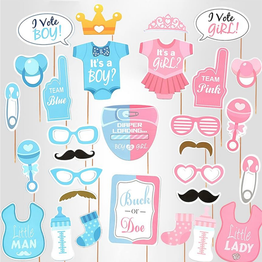 Photo Booth Props- Gender Reveal