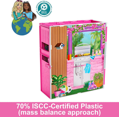 Barbie Getaway House Playset With 4 Play & 11 Decor Acc.