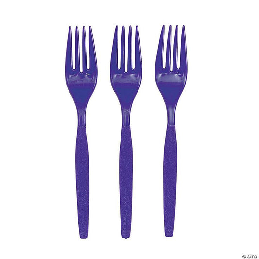 Mauve Plastic Forks – 20 PCS, Disposable Party Cutlery, Elegant & Durable Design for Birthdays, Events & Celebrations شوك بلاستيك زهري موف – 20 قطعة، أدوات طعام للاستعمال مرة واحدة، تصميم أنيق ومتین للحفلات والمناسبات