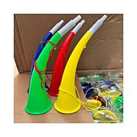 Curved Football Fan Horn Plastic Vuvuzela Colorful بوق تشجيع كرة القدم البلاستيكي المنحني (فوفوزيلا) بألوان زاهية