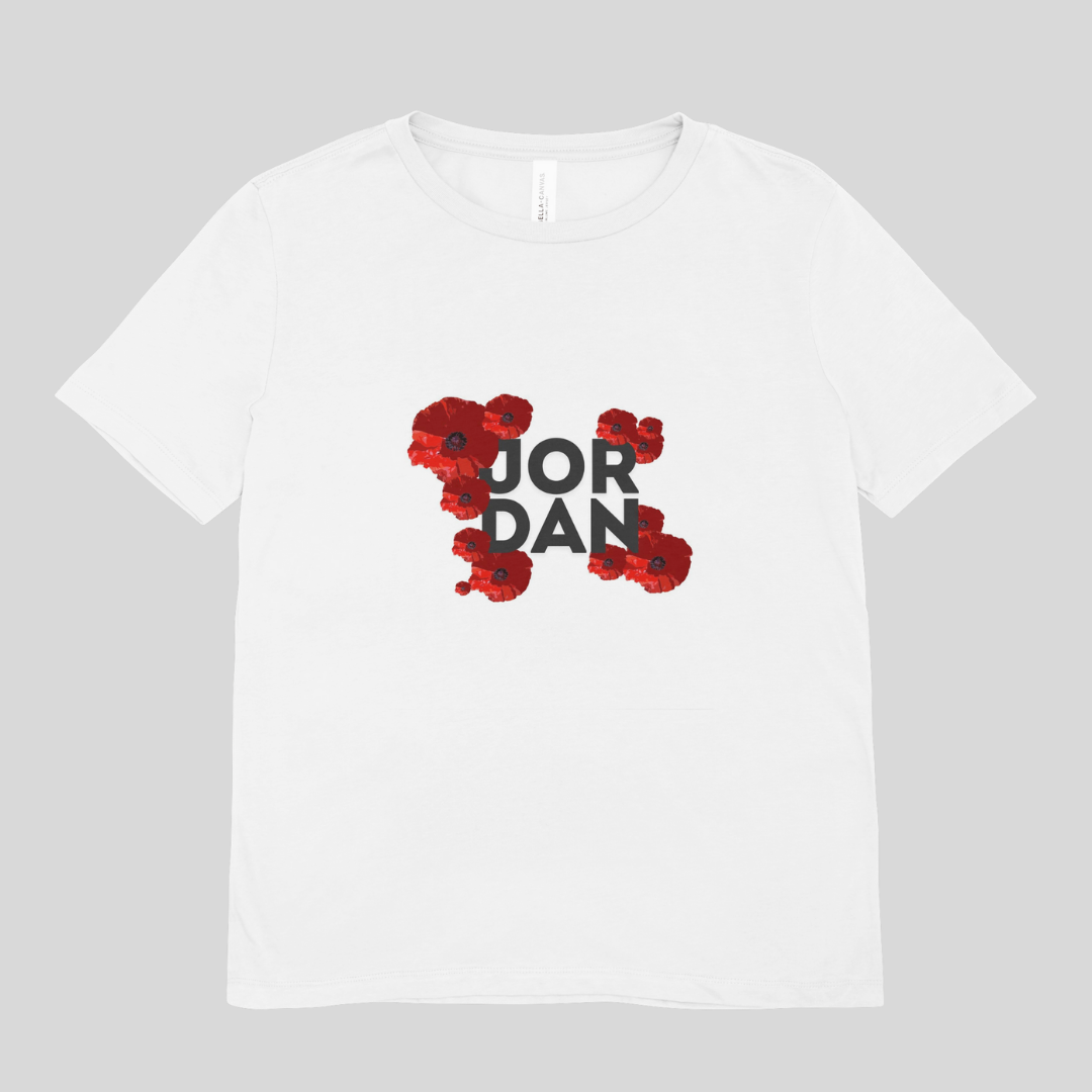 Poppy Flower JORDAN Adult T-Shirt