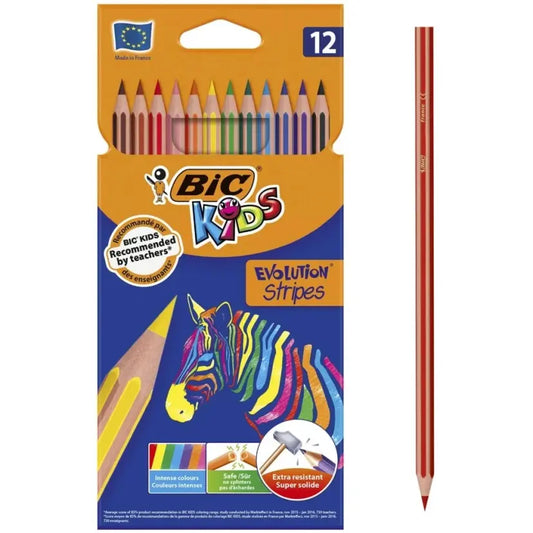 BIC Kids Stripes Coloring Pencils 12pcs