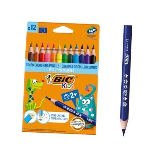 Kids Evolution Triangle Coloured Pencils,  (Pack of 12)