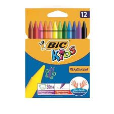 BIC Kids Plastidecor Crayons Colour – 12 Pieces