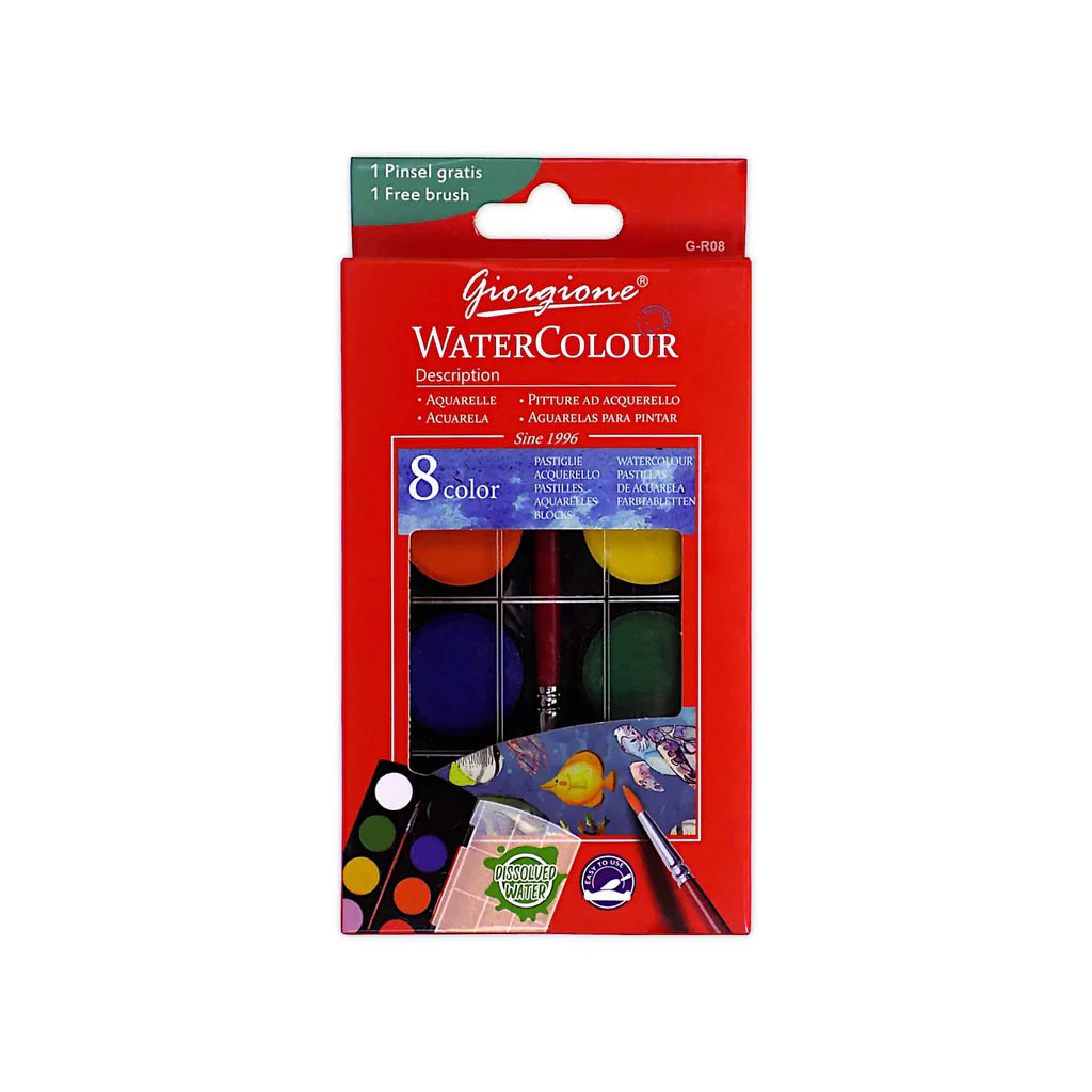 Giorgione Watercolor Cakes Set of 8