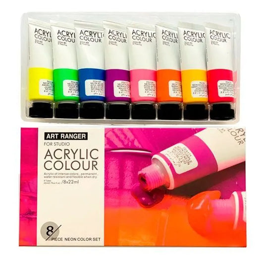 ACRYLIC RANGERS 8 Neon colors x 22ml