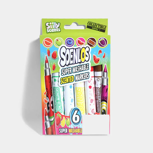 Soenlos Washable and Scented Markers (Pack of 6)