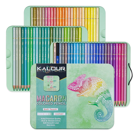 Kalour 72-Piece Macaron Colored Pencils Set