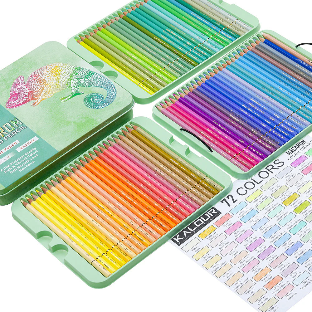 Kalour 72-Piece Macaron Colored Pencils Set