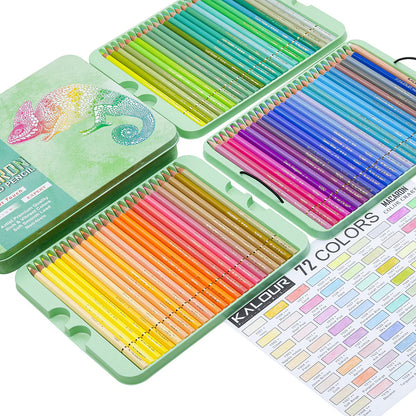 Kalour 72-Piece Macaron Colored Pencils Set